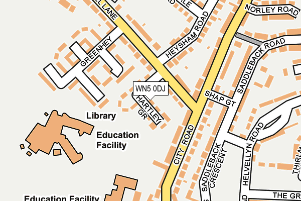 WN5 0DJ map - OS OpenMap – Local (Ordnance Survey) WN5 0DJ map - OS OpenMap – Local (Ordnance Survey)