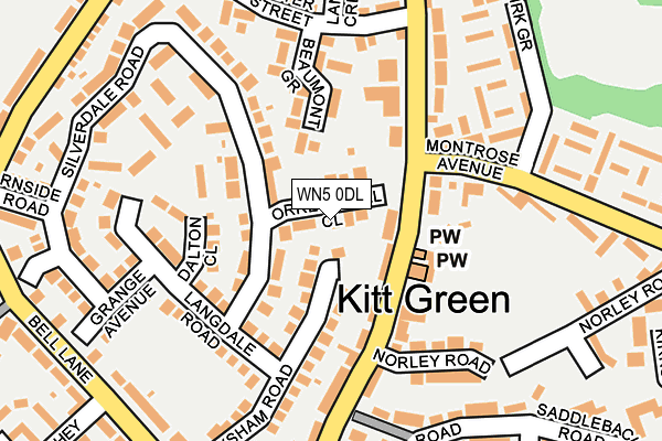 WN5 0DL map - OS OpenMap – Local (Ordnance Survey)