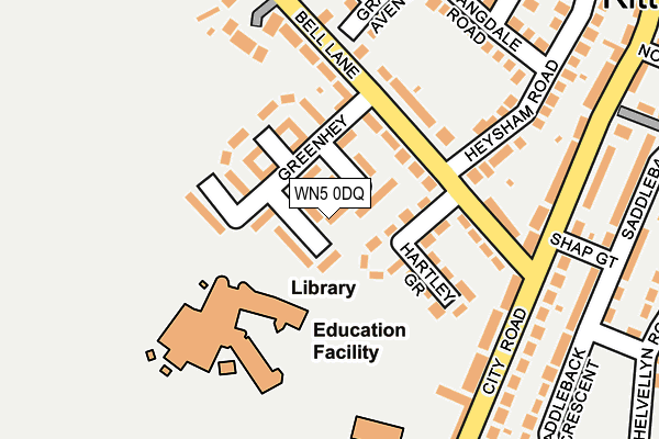WN5 0DQ map - OS OpenMap – Local (Ordnance Survey)