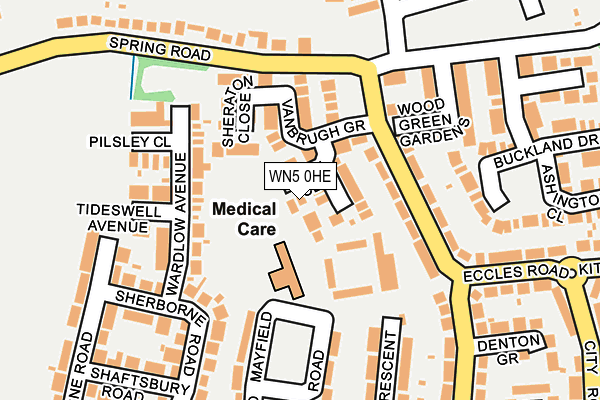WN5 0HE map - OS OpenMap – Local (Ordnance Survey)