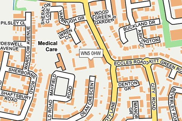 WN5 0HW map - OS OpenMap – Local (Ordnance Survey) WN5 0HW map - OS OpenMap – Local (Ordnance Survey)