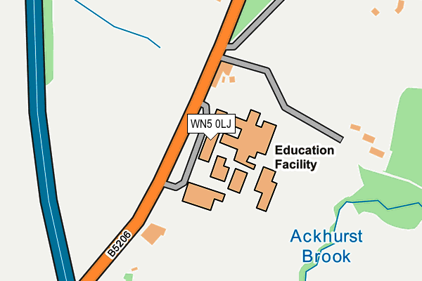 WN5 0LJ map - OS OpenMap – Local (Ordnance Survey)