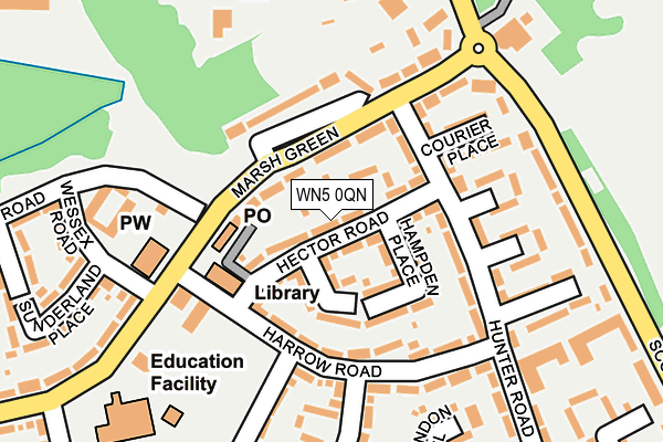 WN5 0QN map - OS OpenMap – Local (Ordnance Survey) WN5 0QN map - OS OpenMap – Local (Ordnance Survey)