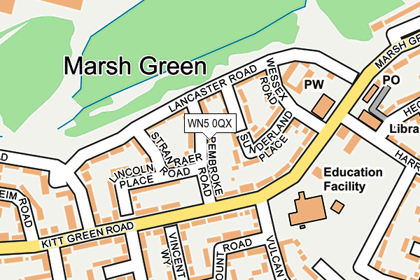 WN5 0QX map - OS OpenMap – Local (Ordnance Survey) WN5 0QX map - OS OpenMap – Local (Ordnance Survey)