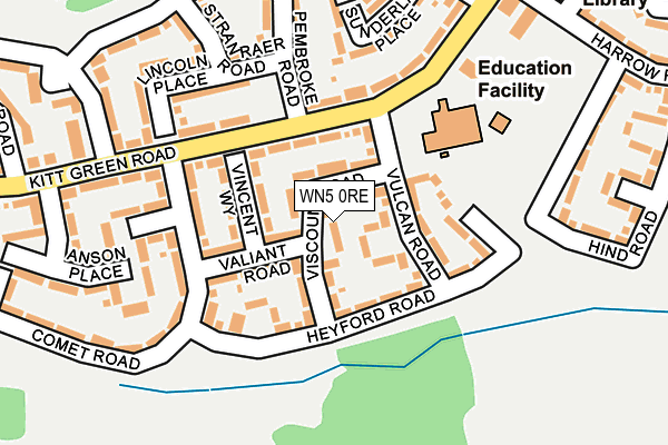 WN5 0RE map - OS OpenMap – Local (Ordnance Survey)