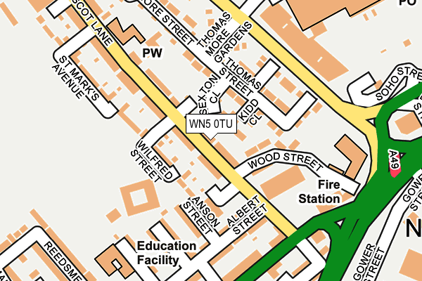 WN5 0TU map - OS OpenMap – Local (Ordnance Survey) WN5 0TU map - OS OpenMap – Local (Ordnance Survey)