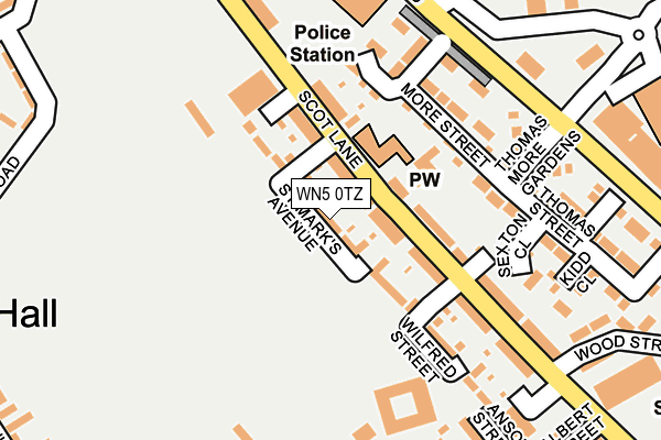WN5 0TZ map - OS OpenMap – Local (Ordnance Survey) WN5 0TZ map - OS OpenMap – Local (Ordnance Survey)