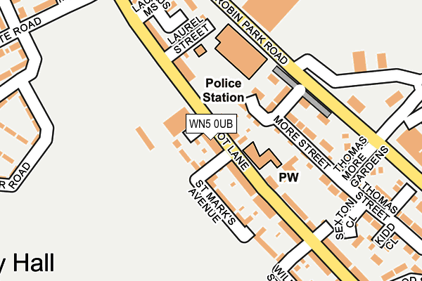 WN5 0UB map - OS OpenMap – Local (Ordnance Survey)