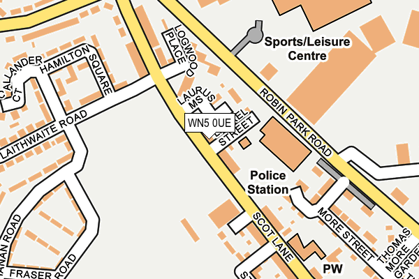 WN5 0UE map - OS OpenMap – Local (Ordnance Survey)
