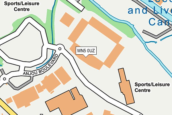WN5 0UZ map - OS OpenMap – Local (Ordnance Survey)