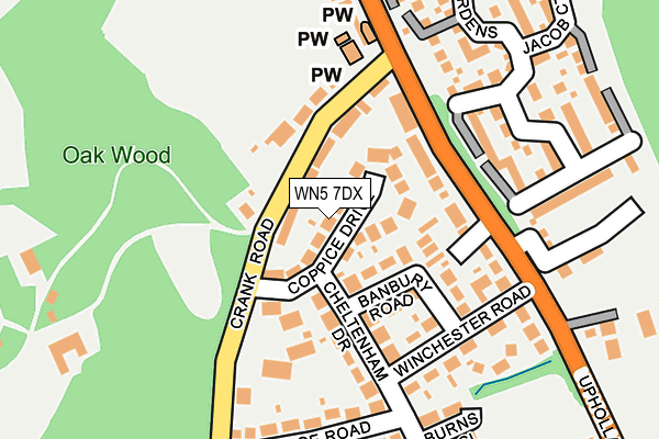 WN5 7DX map - OS OpenMap – Local (Ordnance Survey) WN5 7DX map - OS OpenMap – Local (Ordnance Survey)