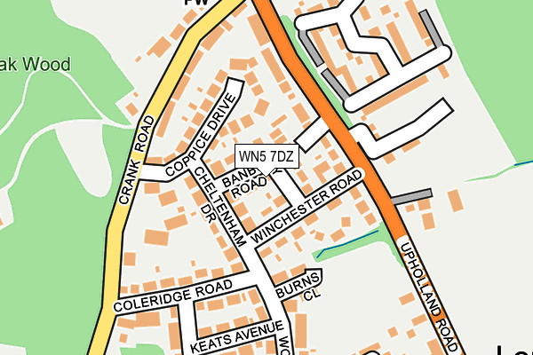 WN5 7DZ map - OS OpenMap – Local (Ordnance Survey) WN5 7DZ map - OS OpenMap – Local (Ordnance Survey)