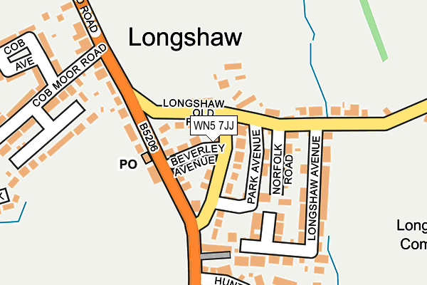 WN5 7JJ map - OS OpenMap – Local (Ordnance Survey) WN5 7JJ map - OS OpenMap – Local (Ordnance Survey)