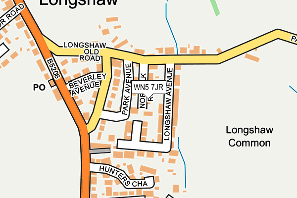 WN5 7JR map - OS OpenMap – Local (Ordnance Survey) WN5 7JR map - OS OpenMap – Local (Ordnance Survey)