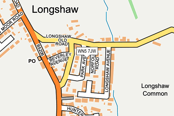 WN5 7JW map - OS OpenMap – Local (Ordnance Survey) WN5 7JW map - OS OpenMap – Local (Ordnance Survey)