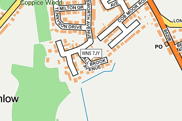 WN5 7JY map - OS OpenMap – Local (Ordnance Survey) WN5 7JY map - OS OpenMap – Local (Ordnance Survey)