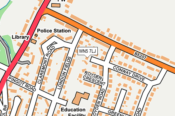 WN5 7LJ map - OS OpenMap – Local (Ordnance Survey) WN5 7LJ map - OS OpenMap – Local (Ordnance Survey)