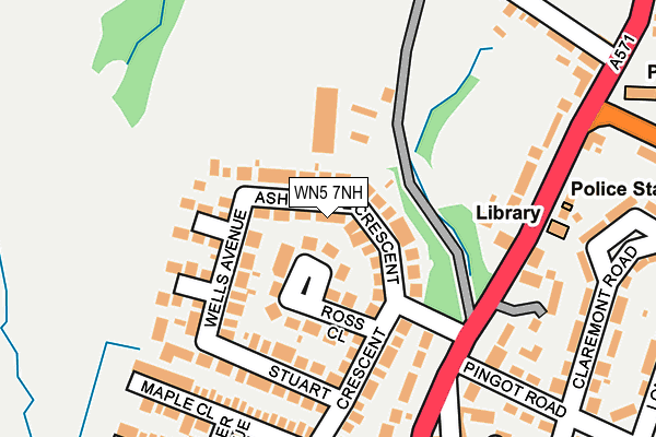 WN5 7NH map - OS OpenMap – Local (Ordnance Survey) WN5 7NH map - OS OpenMap – Local (Ordnance Survey)