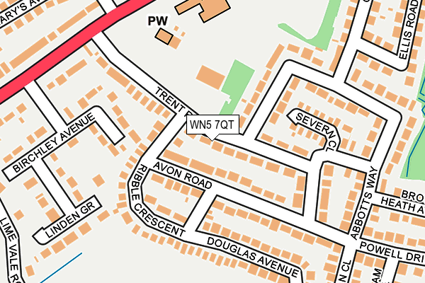 WN5 7QT map - OS OpenMap – Local (Ordnance Survey) WN5 7QT map - OS OpenMap – Local (Ordnance Survey)
