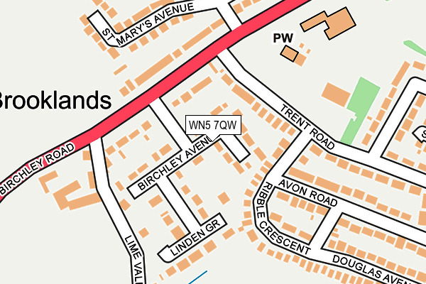 WN5 7QW map - OS OpenMap – Local (Ordnance Survey) WN5 7QW map - OS OpenMap – Local (Ordnance Survey)