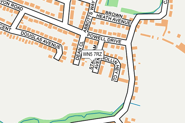 WN5 7RZ map - OS OpenMap – Local (Ordnance Survey) WN5 7RZ map - OS OpenMap – Local (Ordnance Survey)