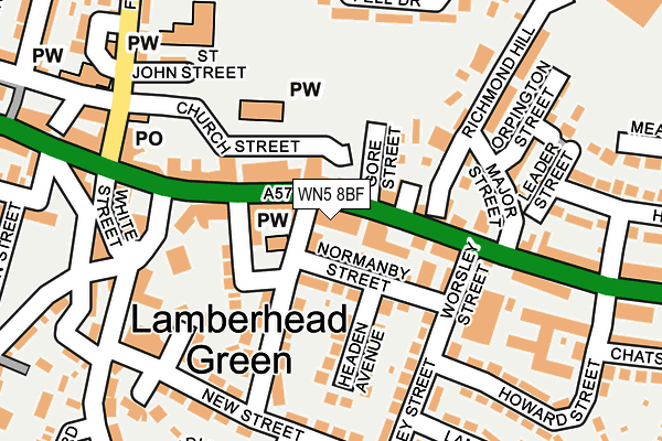 WN5 8BF map - OS OpenMap – Local (Ordnance Survey) WN5 8BF map - OS OpenMap – Local (Ordnance Survey)