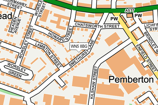 WN5 8BG map - OS OpenMap – Local (Ordnance Survey) WN5 8BG map - OS OpenMap – Local (Ordnance Survey)
