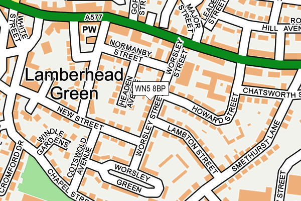WN5 8BP map - OS OpenMap – Local (Ordnance Survey) WN5 8BP map - OS OpenMap – Local (Ordnance Survey)