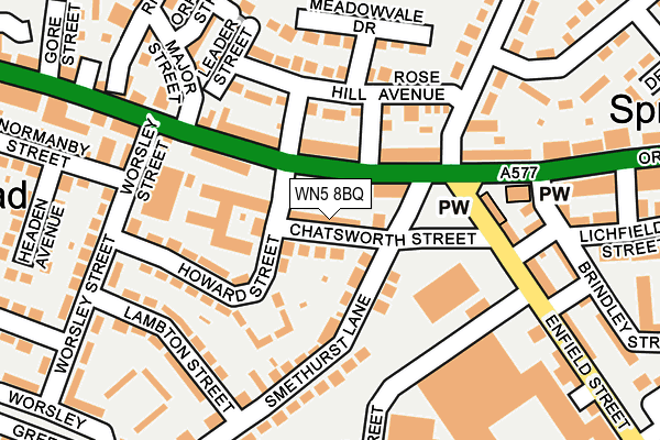 WN5 8BQ map - OS OpenMap – Local (Ordnance Survey) WN5 8BQ map - OS OpenMap – Local (Ordnance Survey)