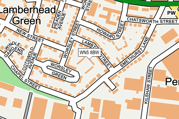WN5 8BW map - OS OpenMap – Local (Ordnance Survey) WN5 8BW map - OS OpenMap – Local (Ordnance Survey)