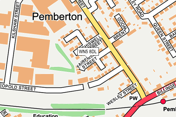WN5 8DL map - OS OpenMap – Local (Ordnance Survey) WN5 8DL map - OS OpenMap – Local (Ordnance Survey)
