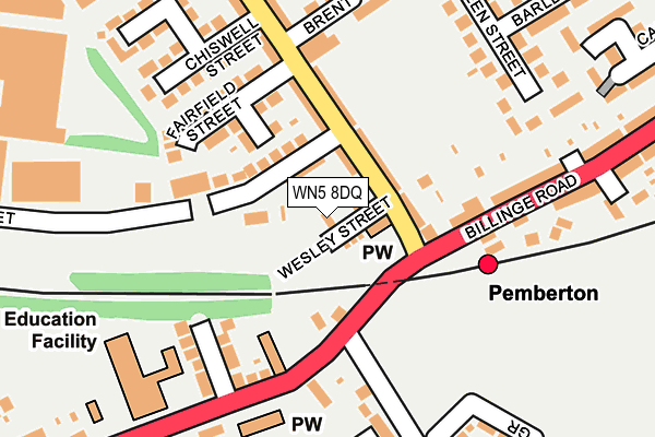 WN5 8DQ map - OS OpenMap – Local (Ordnance Survey) WN5 8DQ map - OS OpenMap – Local (Ordnance Survey)