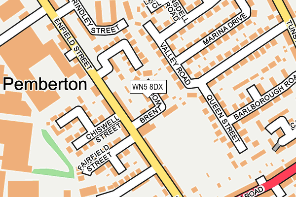 WN5 8DX map - OS OpenMap – Local (Ordnance Survey)