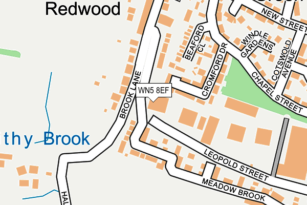 WN5 8EF map - OS OpenMap – Local (Ordnance Survey) WN5 8EF map - OS OpenMap – Local (Ordnance Survey)