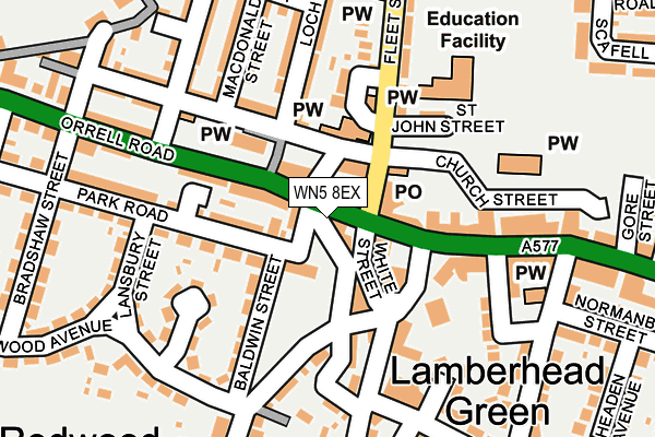 WN5 8EX map - OS OpenMap – Local (Ordnance Survey) WN5 8EX map - OS OpenMap – Local (Ordnance Survey)
