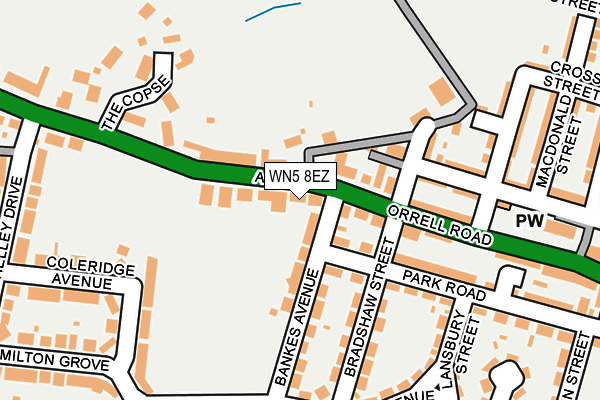WN5 8EZ map - OS OpenMap – Local (Ordnance Survey) WN5 8EZ map - OS OpenMap – Local (Ordnance Survey)