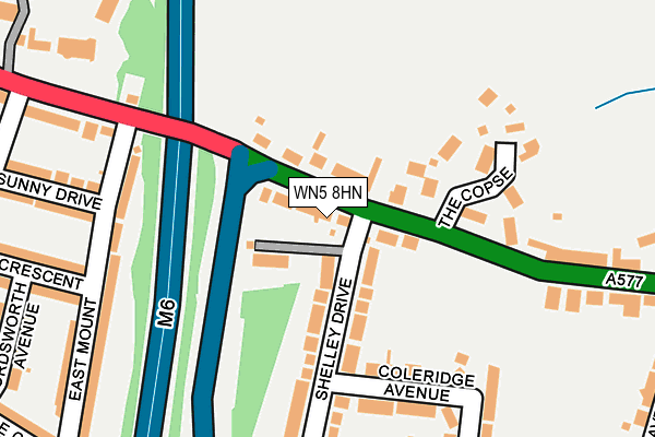 WN5 8HN map - OS OpenMap – Local (Ordnance Survey) WN5 8HN map - OS OpenMap – Local (Ordnance Survey)