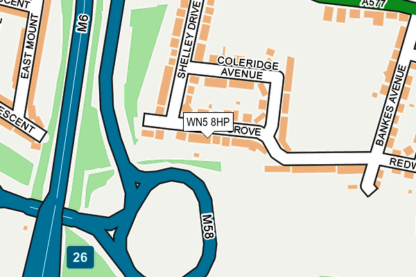 WN5 8HP map - OS OpenMap – Local (Ordnance Survey) WN5 8HP map - OS OpenMap – Local (Ordnance Survey)