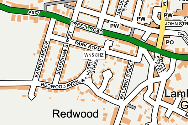 WN5 8HZ map - OS OpenMap – Local (Ordnance Survey) WN5 8HZ map - OS OpenMap – Local (Ordnance Survey)