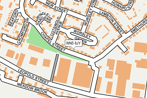 WN5 8JY map - OS OpenMap – Local (Ordnance Survey) WN5 8JY map - OS OpenMap – Local (Ordnance Survey)