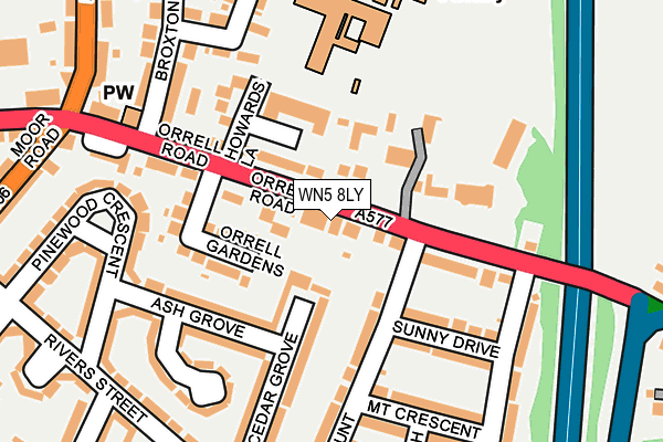 WN5 8LY map - OS OpenMap – Local (Ordnance Survey) WN5 8LY map - OS OpenMap – Local (Ordnance Survey)