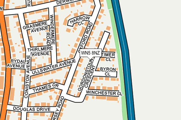 WN5 8NZ map - OS OpenMap – Local (Ordnance Survey) WN5 8NZ map - OS OpenMap – Local (Ordnance Survey)
