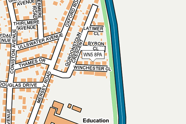 WN5 8PA map - OS OpenMap – Local (Ordnance Survey) WN5 8PA map - OS OpenMap – Local (Ordnance Survey)