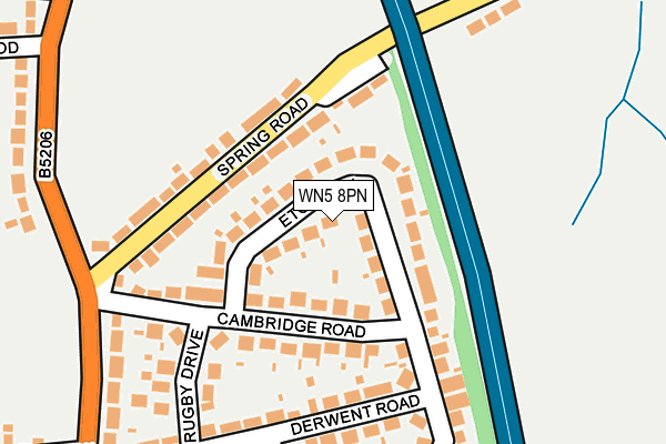 WN5 8PN map - OS OpenMap – Local (Ordnance Survey) WN5 8PN map - OS OpenMap – Local (Ordnance Survey)
