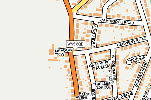 WN5 8QD map - OS OpenMap – Local (Ordnance Survey) WN5 8QD map - OS OpenMap – Local (Ordnance Survey)