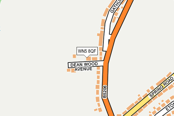 WN5 8QF map - OS OpenMap – Local (Ordnance Survey)