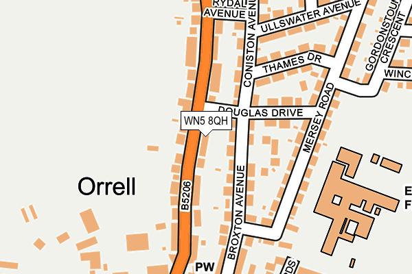WN5 8QH map - OS OpenMap – Local (Ordnance Survey) WN5 8QH map - OS OpenMap – Local (Ordnance Survey)
