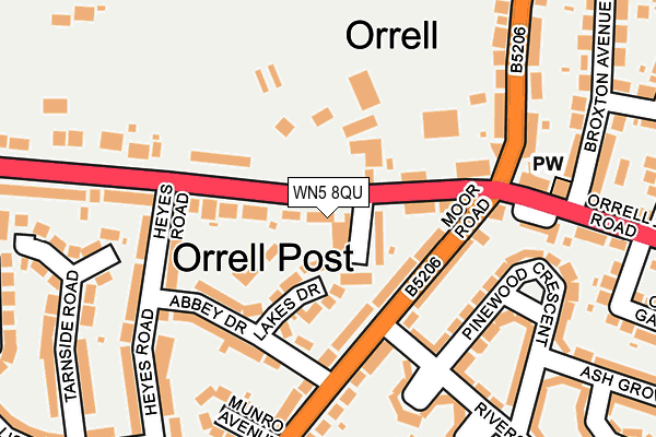 WN5 8QU map - OS OpenMap – Local (Ordnance Survey) WN5 8QU map - OS OpenMap – Local (Ordnance Survey)