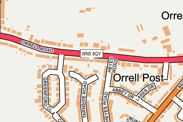 WN5 8QY map - OS OpenMap – Local (Ordnance Survey)