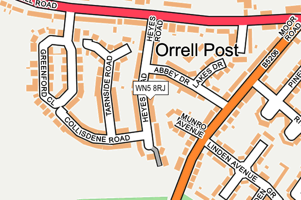 WN5 8RJ map - OS OpenMap – Local (Ordnance Survey) WN5 8RJ map - OS OpenMap – Local (Ordnance Survey)